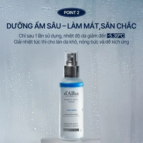 (Hàng nhập khẩu) Xịt Tinh Chất Dưỡng Da d'Alba Refresh Aqua Serum 100ml