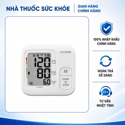 (Hàng nhập khẩu) Máy Đo Huyết Áp Điện Tử Bắp Tay Citizen CHUG330