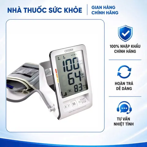 (Hàng nhập khẩu) Máy Đo Huyết Áp Điện Tử Bắp Tay Citizen CH-456