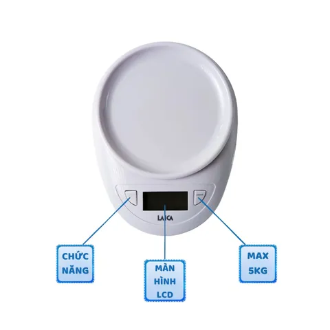(Hàng nhập khẩu) Cân Điện Tử Nhà Bếp Laica KS1019 - Tải Trọng 5kg