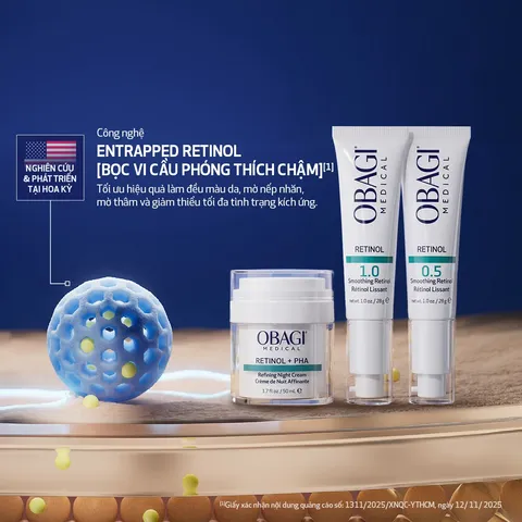 (Hàng nhập khẩu) Kem dưỡng trẻ hóa da ban đêm Obagi Medical Retinol + PHA 50ml