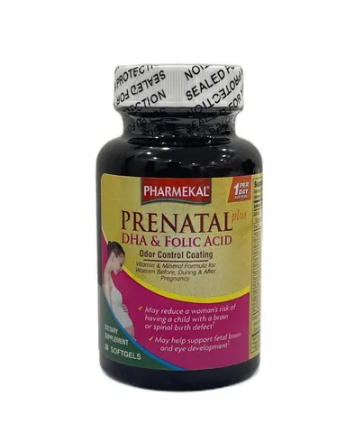(Hàng nhập khẩu) Viên uống Prenatal DHA & Folic Acid Pharmekal bổ sung vitamin và khoáng chất cho bà bầu - Lọ 60 viên