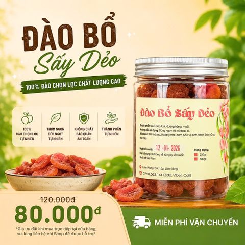 500GR Ô mai đào bổ sấy dẻo chuẩn vị chua ngọt tự nhiên - món ăn vặt siêu ngon phải thử