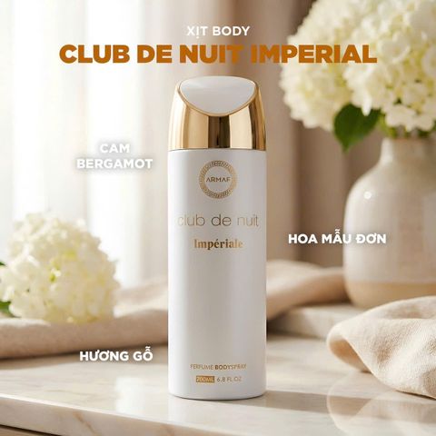 Xịt thơm toàn thân Armaf Club De Nuit Imperiale Perfume Bodyspray 200ml Chính hãng
