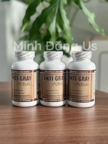 Viên Uống ANTI-GRAY 7050 - Hỗ Trợ Giảm Bạc Tóc, Phục Hồi Màu Đen Tự Nhiên, 60 Viên Bổ Sung Dưỡng Chất Tóc Khỏe Mạnh