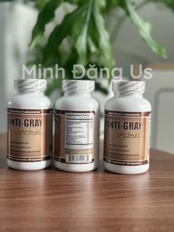 Viên Uống ANTI-GRAY 7050 - Hỗ Trợ Giảm Bạc Tóc, Phục Hồi Màu Đen Tự Nhiên, 60 Viên Bổ Sung Dưỡng Chất Tóc Khỏe Mạnh