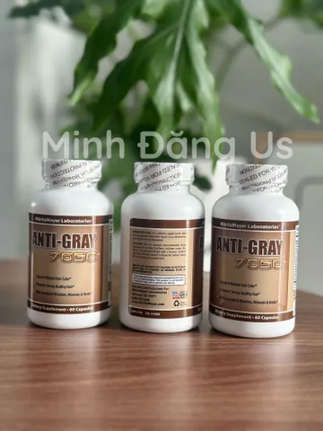 Viên Uống ANTI-GRAY 7050 - Hỗ Trợ Giảm Bạc Tóc, Phục Hồi Màu Đen Tự Nhiên, 60 Viên Bổ Sung Dưỡng Chất Tóc Khỏe Mạnh