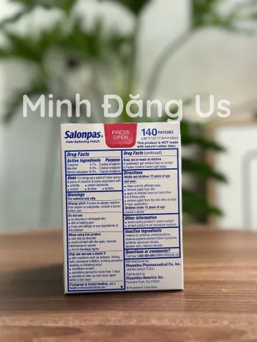 Miếng Dán Salonpas Mỹ của Mỹ