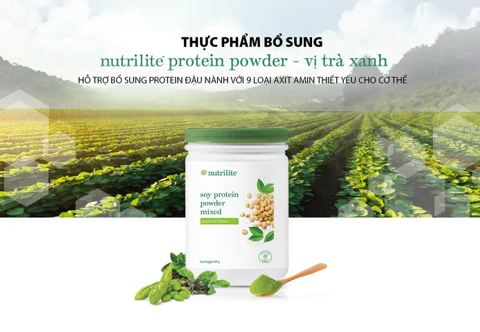 Thực Phẩm Bổ Sung Nutrilite™ Soy Protein Powder Mixed – Vị Trà Xanh Mã hàng hóa: 102578