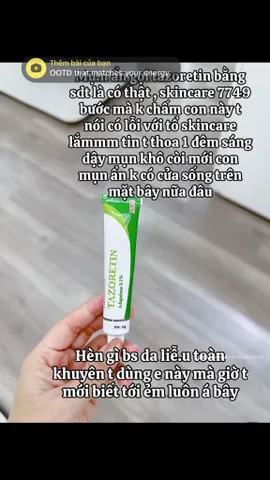 Gel dưỡng gom cồi mụn Tazoretin xanh lá 15g và phục hồi sau mụn 345