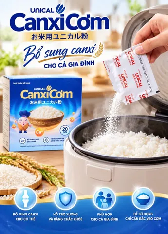 Mua 5 hộp tặng 1 hộp. Bột Canxi Unical Nhật Bản 20 gói - Bổ sung canxi