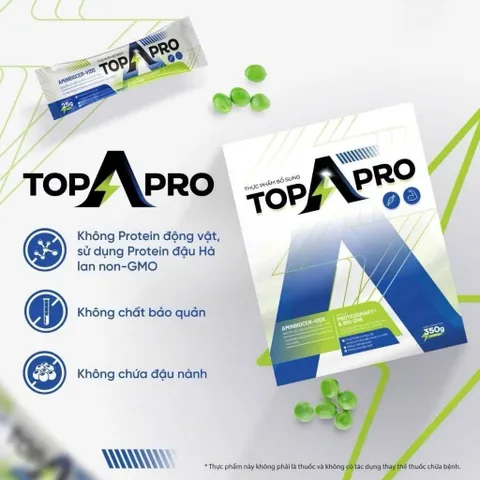 TopAPro phục hồi năng lượng cơ thêm, tăng sức đề kháng, protein thực vật
