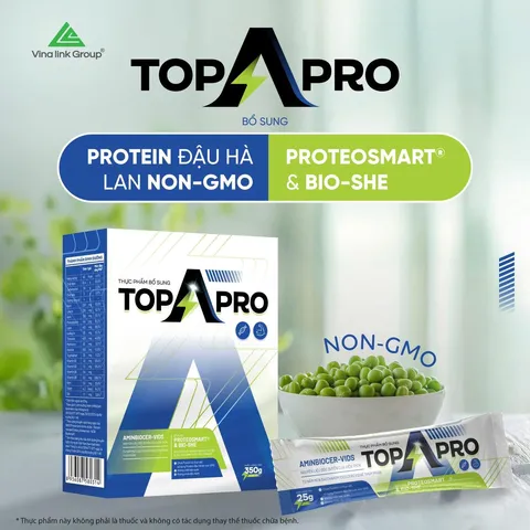 TopAPro phục hồi năng lượng cơ thêm, tăng sức đề kháng, protein thực vật
