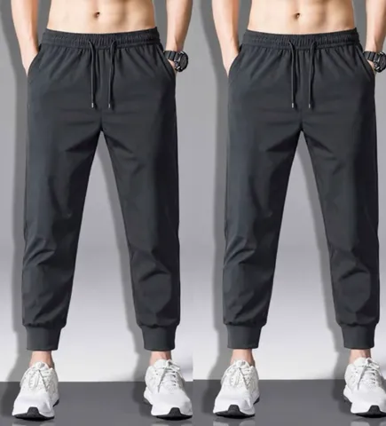 [ COMBO 2 QUÂN ] Quần Jogger Nam Nữ Trơn Basic Thun Poly Phong Cách Nă