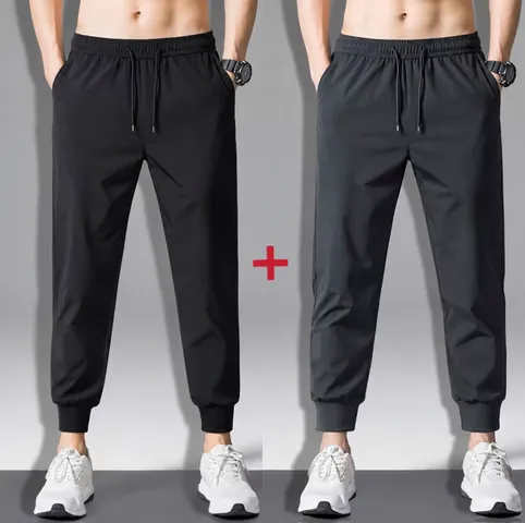 [ COMBO 2 QUÂN ] Quần Jogger Nam Nữ Trơn Basic Thun Poly Phong Cách Nă