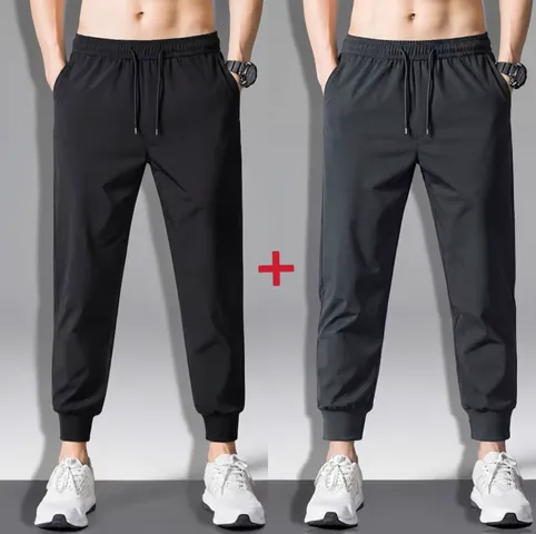 [ COMBO 2 QUÂN ] Quần Jogger Nam Nữ Trơn Basic Thun Poly Phong Cách Nă