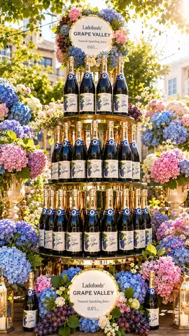 Grape Valley - Nước Trái Cây Có Ga NHO - Chai 750mill
