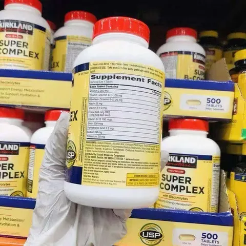 Vitamin B Tổng Hợp Super B-Complex Kirkland 500 Viên