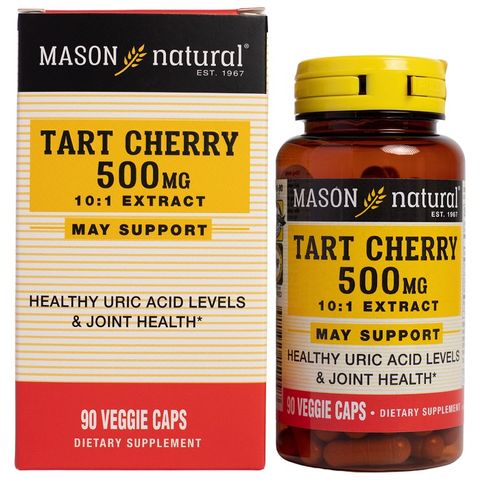 Viên Uống Mason Natural Tart Cherry 500mg (90 Viên) - Hỗ Trợ Duy Trì Mức Axit Uric Khỏe Mạnh Và Sức Khỏe Khớp Chính Hãng