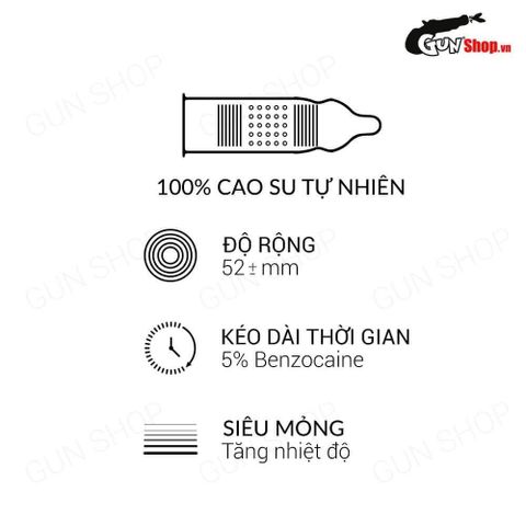 Thiết kế g&acirc;n gai của Bao cao su OLO 0.01