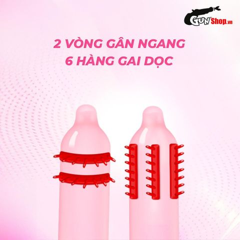 Thiết kế gai v&agrave; bi của bao cao su Gold