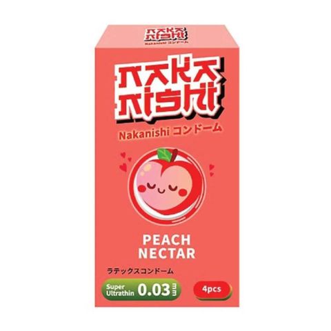 Bao cao su Nakanishi - Si&ecirc;u mỏng 0.03mm, hương đ&agrave;o ch&iacute;nh h&atilde;ng