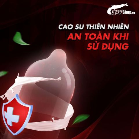 Hộp 10 C&aacute;i Bao cao su OLO 0.01 Đỏ Đen - Si&ecirc;u mỏng 4