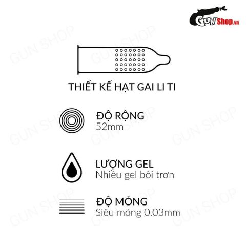 Sản phẩm Bao cao su Muaisi Ultrathin V&agrave;ng