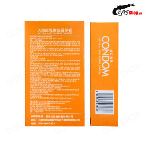 Bao cao su Muaisi Cam - Si&ecirc;u mỏng, hương d&acirc;u ch&iacute;nh h&atilde;ng