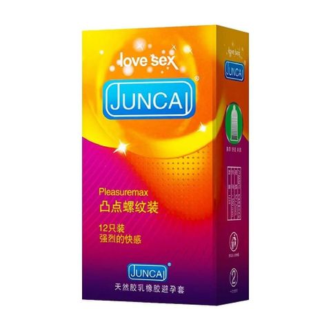 Hộp 12 C&aacute;i Bao cao su Juncai Pleasuremax - G&acirc;n v&agrave; điểm nổi ch&iacute;nh h&atilde;ng