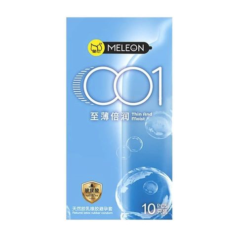 Bao cao su Meleon 001 Thin And Moist - Mỏng v&agrave; ấm ch&iacute;nh h&atilde;ng
