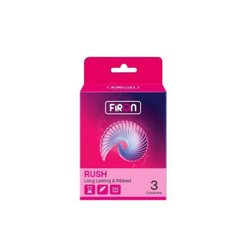 Hộp 3 C&aacute;i Bao cao su Firon Rush - G&acirc;n sọc