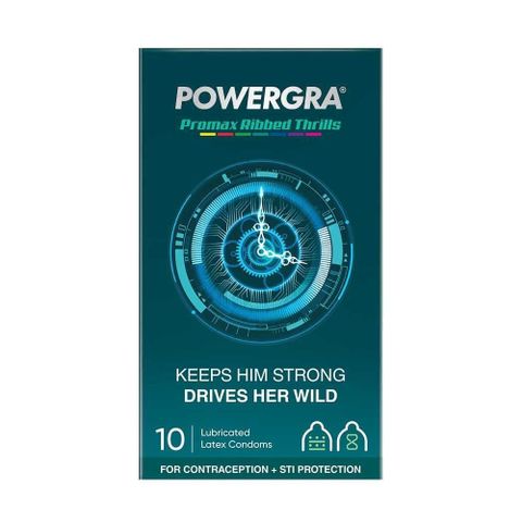 Bao cao su Powergra Promax - G&acirc;n sọc v&agrave; điểm nổi