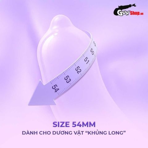 Bao cao su Powergra Maxfit - Size 54mm, si&ecirc;u mỏng, k&eacute;o d&agrave;i, hương d&acirc;u