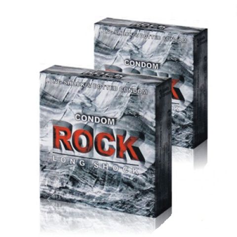 (Hộp 3 Cái) Bao Cao Su Rock Longshock Dành cho nam giới chính hãng