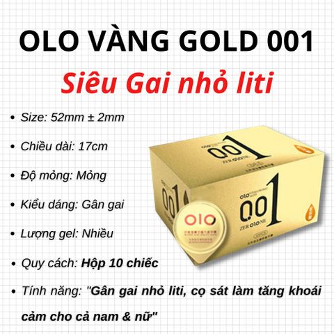 Bao Cao Su OLO 0.01 V&agrave;ng G&acirc;n Gai