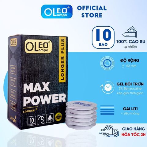 Hộp Bao Cao Su Oleo Lampo Max Power
