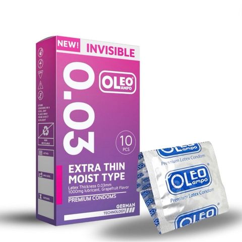 Bao Cao Su Oleo Lampo Invisible 0.03