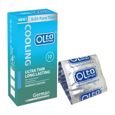 (Hộp 12 Cái) Bao Cao Su Oleo Cooling Ultra Thin Long Lasting Chính hãng