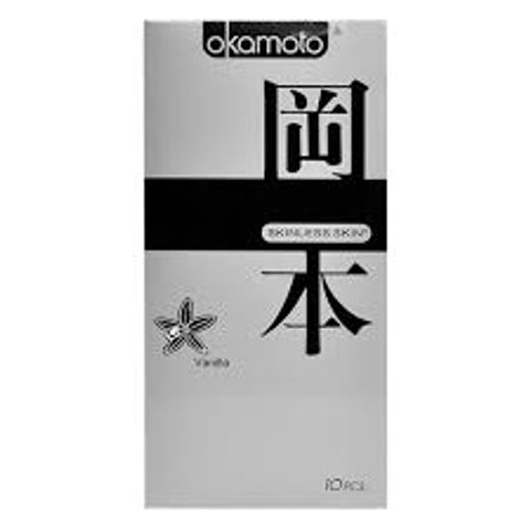 (Hộp 10 Cái) Bao Cao Su Okamoto Skinless Skin Vanilla Chính hãng