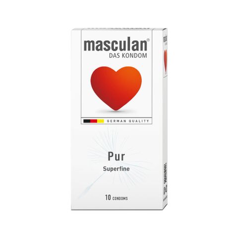 Hộp 10 C&aacute;i Bao Cao Su Masculan Pur 0.04mm