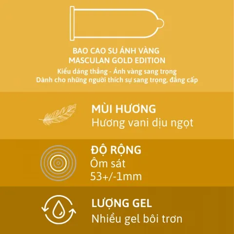 Bao cao su Masculan Gold Luxury Edition