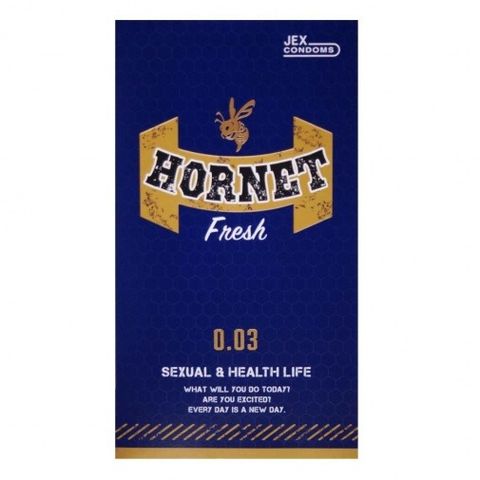 (Chính hãng) Bao Cao Su Jex Hornet Fresh 0.03 Siêu Mỏng, Nhiều Gel, Hương Bạc Hà 8s Cao cấp
