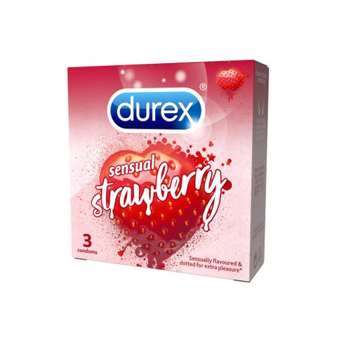 Bao cao su Durex Sensual Strawberry Ch&iacute;nh H&atilde;ng