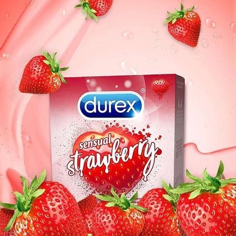 Hộp Bao Cao Su Durex Sensual Strawberry