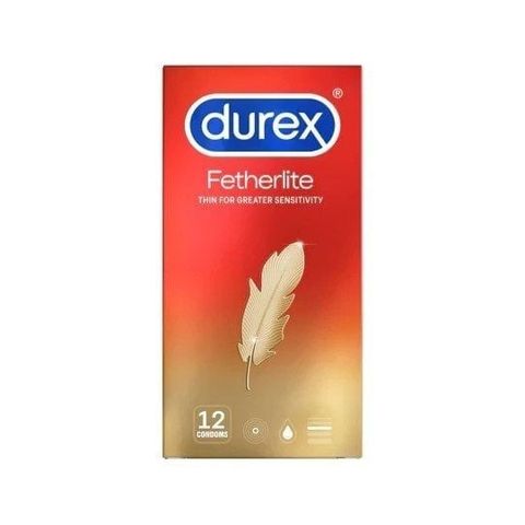 Durex Fetherlite - Bao cao su si&ecirc;u mỏng ch&iacute;nh h&atilde;ng