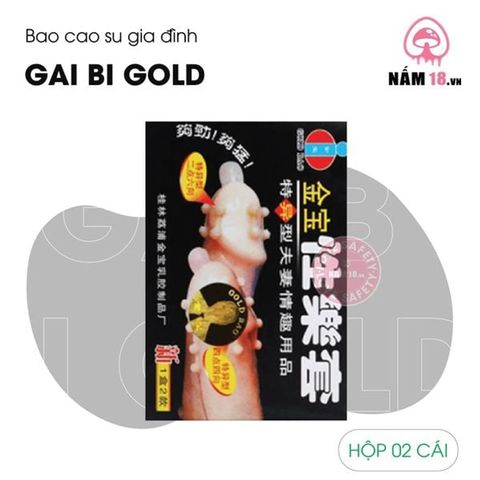 Hộp sản phẩm Bao Cao Su Gai Bi Gold