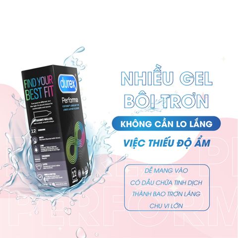 Thiết kế của bao cao su Durex Performa