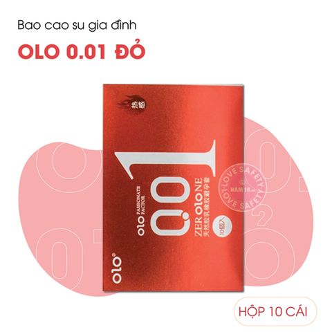 Bao Cao Su OLO 0.01 Red N&oacute;ng Ấm Ch&iacute;nh H&atilde;ng