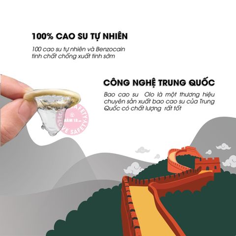 Bao Cao Su OLO Đen Si&ecirc;u Mỏng